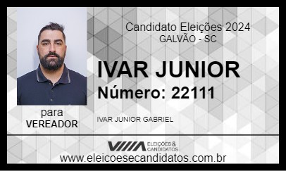 Candidato IVAR JUNIOR 2024 - GALVÃO - Eleições