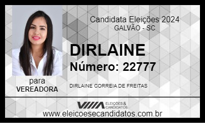 Candidato DIRLAINE 2024 - GALVÃO - Eleições