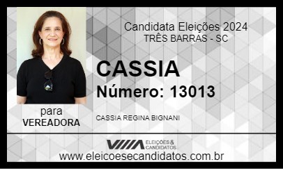 Candidato CASSIA 2024 - TRÊS BARRAS - Eleições