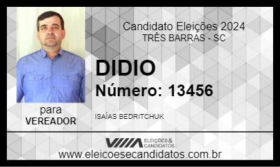 Candidato DIDIO 2024 - TRÊS BARRAS - Eleições