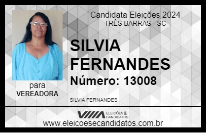 Candidato SILVIA FERNANDES 2024 - TRÊS BARRAS - Eleições