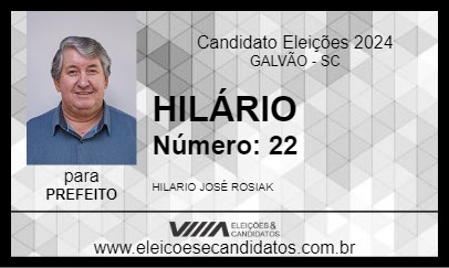 Candidato HILÁRIO 2024 - GALVÃO - Eleições