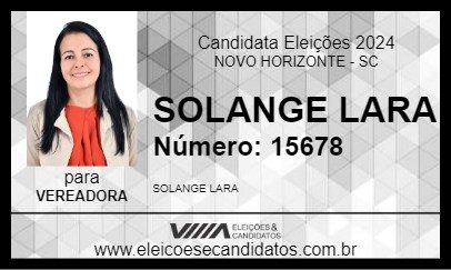 Candidato SOLANGE LARA 2024 - NOVO HORIZONTE - Eleições