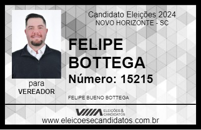 Candidato FELIPE BOTTEGA 2024 - NOVO HORIZONTE - Eleições