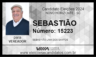 Candidato SEBASTIÃO 2024 - NOVO HORIZONTE - Eleições