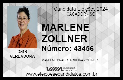 Candidato MARLENE ZOLLNER 2024 - CAÇADOR - Eleições