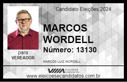 Candidato MARCOS WORDELL 2024 - CAÇADOR - Eleições