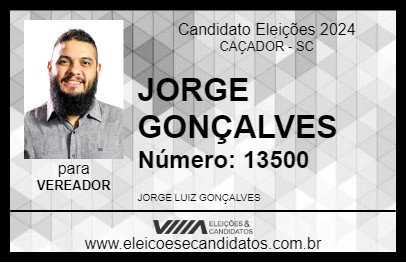 Candidato JORGE GONÇALVES 2024 - CAÇADOR - Eleições