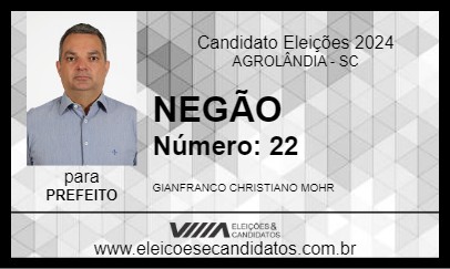 Candidato NEGÃO 2024 - AGROLÂNDIA - Eleições