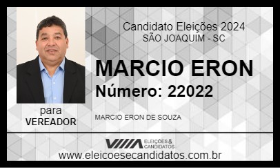 Candidato MARCIO ERON 2024 - SÃO JOAQUIM - Eleições