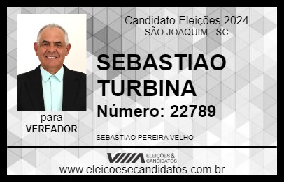 Candidato SEBASTIAO TURBINA 2024 - SÃO JOAQUIM - Eleições