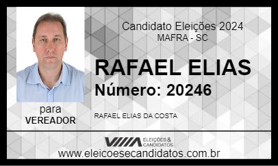 Candidato RAFAEL ELIAS 2024 - MAFRA - Eleições