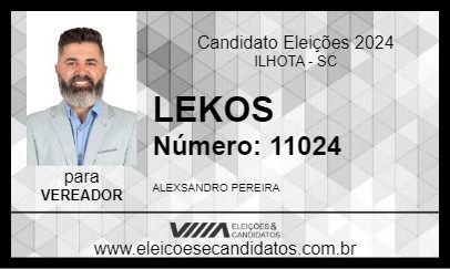 Candidato LEKOS 2024 - ILHOTA - Eleições