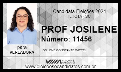 Candidato PROF JOSILENE 2024 - ILHOTA - Eleições