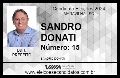 Candidato SANDRO DONATI 2024 - MARAVILHA - Eleições