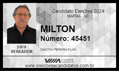 Candidato OMILTON 2024 - MAFRA - Eleições