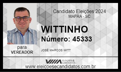 Candidato WITINHO 2024 - MAFRA - Eleições