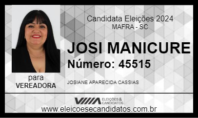 Candidato JOSI MANICURE 2024 - MAFRA - Eleições