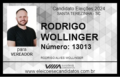 Candidato RODRIGO WOLLINGER 2024 - SANTA TEREZINHA - Eleições