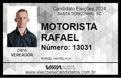 Candidato MOTORISTA RAFAEL 2024 - SANTA TEREZINHA - Eleições