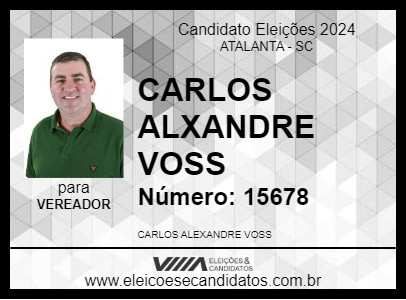 Candidato CARLOS ALEXANDRE VOSS 2024 - ATALANTA - Eleições