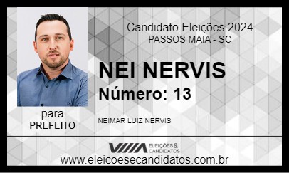 Candidato NEI NERVIS 2024 - PASSOS MAIA - Eleições