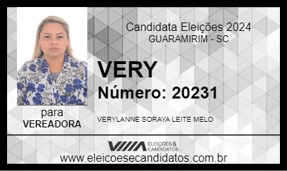 Candidato VERY 2024 - GUARAMIRIM - Eleições