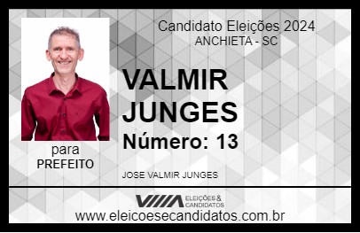 Candidato VALMIR JUNGES 2024 - ANCHIETA - Eleições