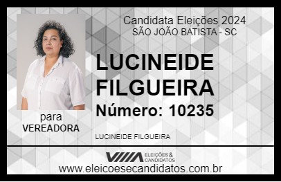 Candidato DONA LU 2024 - SÃO JOÃO BATISTA - Eleições