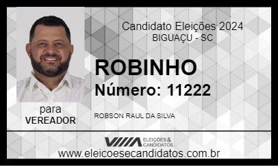 Candidato ROBINHO 2024 - BIGUAÇU - Eleições