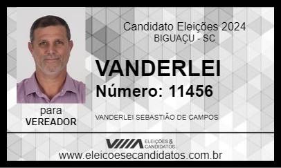 Candidato VANDERLEI 2024 - BIGUAÇU - Eleições