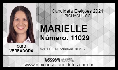 Candidato MARIELLE 2024 - BIGUAÇU - Eleições