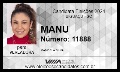 Candidato MANU 2024 - BIGUAÇU - Eleições