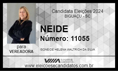 Candidato NEIDE 2024 - BIGUAÇU - Eleições