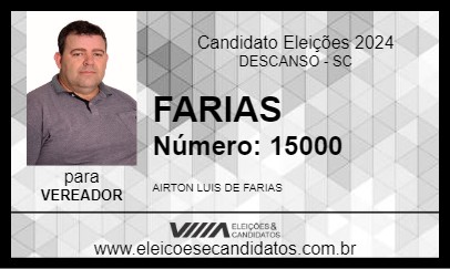 Candidato FARIAS 2024 - DESCANSO - Eleições