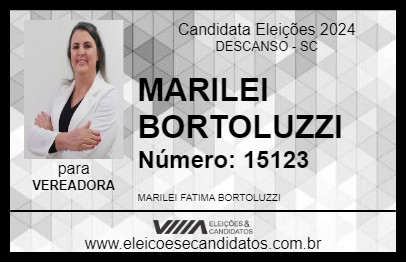 Candidato MARILEI BORTOLUZZI 2024 - DESCANSO - Eleições