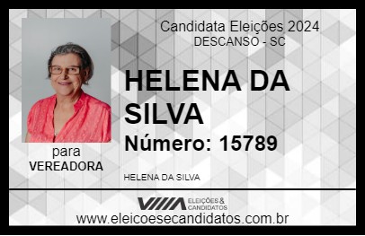 Candidato HELENA DA SILVA 2024 - DESCANSO - Eleições