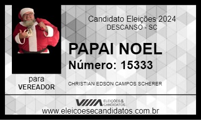 Candidato PAPAI NOEL 2024 - DESCANSO - Eleições