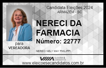 Candidato NERECI DA FARMACIA 2024 - ARMAZÉM - Eleições