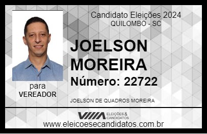 Candidato JOELSON MOREIRA 2024 - QUILOMBO - Eleições