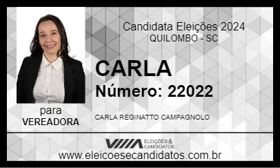 Candidato CARLA 2024 - QUILOMBO - Eleições