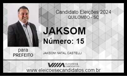 Candidato JAKSOM 2024 - QUILOMBO - Eleições