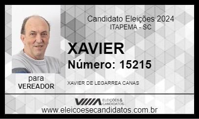 Candidato XAVIER 2024 - ITAPEMA - Eleições