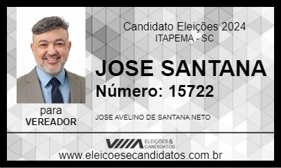 Candidato JOSE SANTANA 2024 - ITAPEMA - Eleições