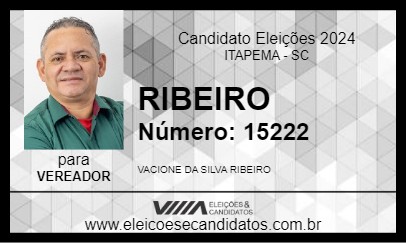 Candidato RIBEIRO 2024 - ITAPEMA - Eleições