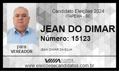 Candidato JEAN DO DIMAR 2024 - ITAPEMA - Eleições