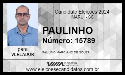 Candidato PAULINHO 2024 - IMARUÍ - Eleições