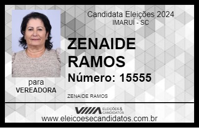 Candidato ZENAIDE RAMOS 2024 - IMARUÍ - Eleições