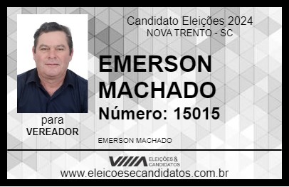 Candidato EMERSON MACHADO 2024 - NOVA TRENTO - Eleições