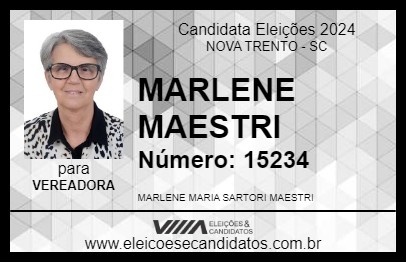 Candidato MARLENE MAESTRI 2024 - NOVA TRENTO - Eleições